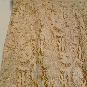 Cream lace skirt